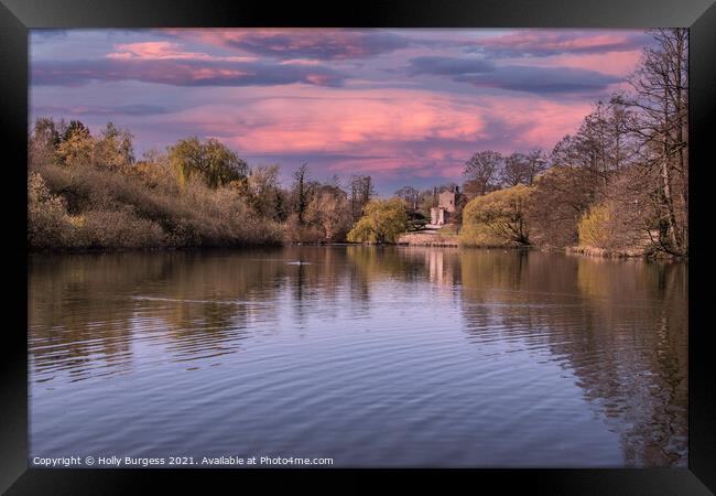 Evening sunset at the Abbey  Framed Print by Holly Burgess