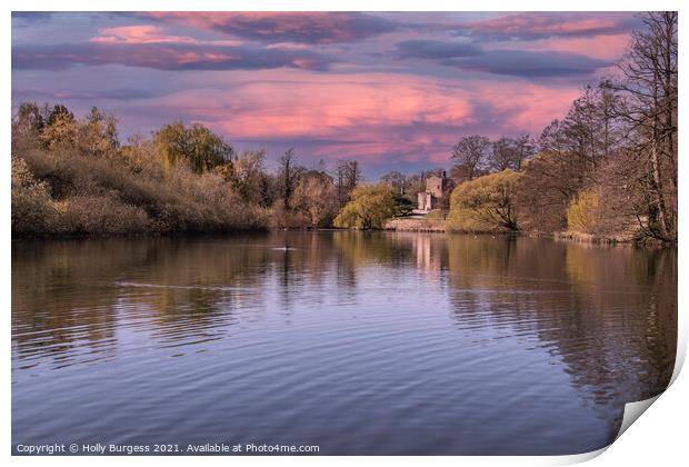 Evening sunset at the Abbey  Print by Holly Burgess
