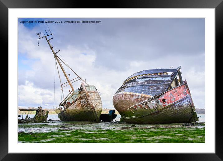 Nautical Wrecks Framed Mounted Print by Paul Walker