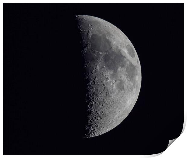 Waxing Crescent Super Moon Print by Ray Hill