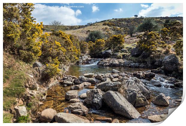 Rich colours of Dartmoor Print by Kevin White