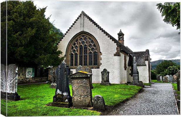 Fortingall Church Canvas Print by Jacqi Elmslie