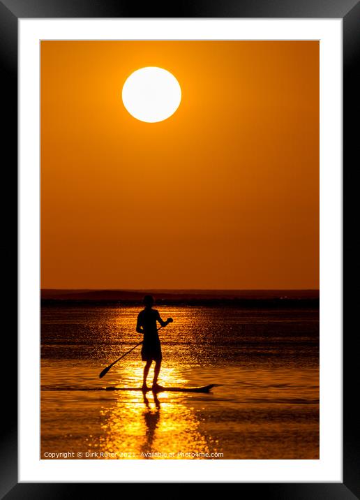 Stand up Paddling Framed Mounted Print by Dirk Rüter