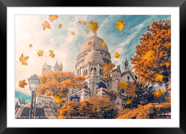 Autumn in Montmartre Framed Mounted Print by Manjik Pictures