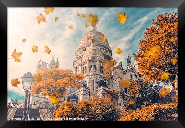Autumn in Montmartre Framed Print by Manjik Pictures