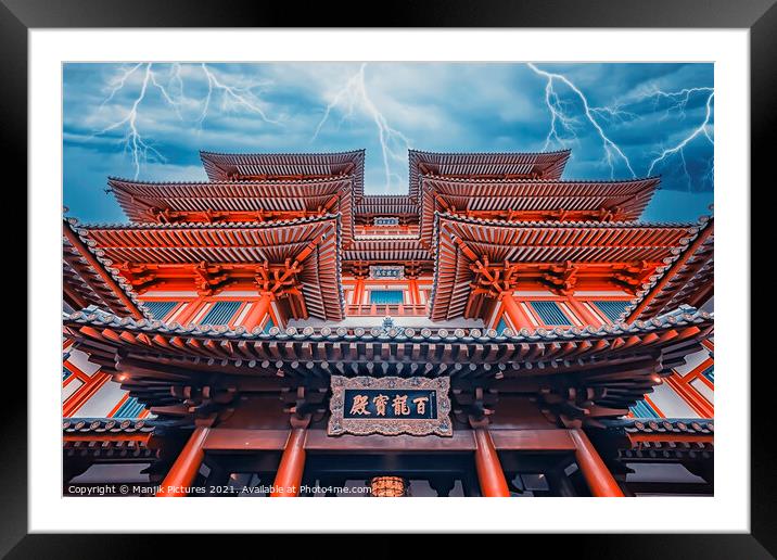 Buddha Tooth Relic Temple Framed Mounted Print by Manjik Pictures