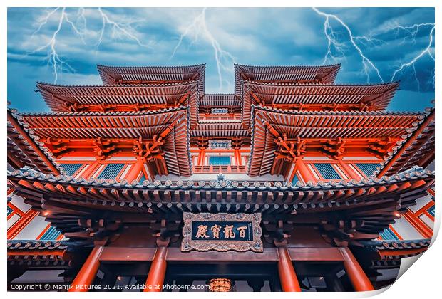 Buddha Tooth Relic Temple Print by Manjik Pictures