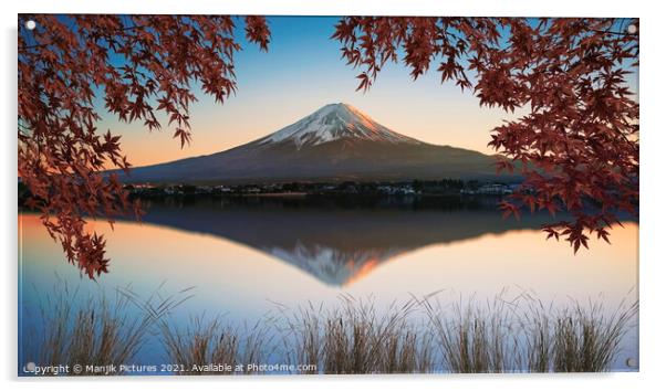 Mount Fuji Acrylic by Manjik Pictures
