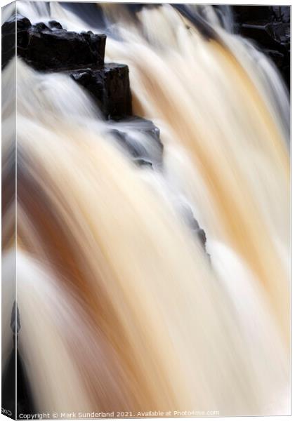 Low Force Waterfall in Upper Teesdale Canvas Print by Mark Sunderland