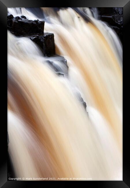 Low Force Waterfall in Upper Teesdale Framed Print by Mark Sunderland