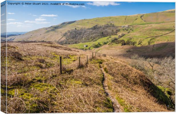 Ease Gill and Leck Beck  Hill Walk Canvas Print by Peter Stuart