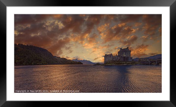 Sunset at Eilean Donan Castle Framed Mounted Print by Paul Smith