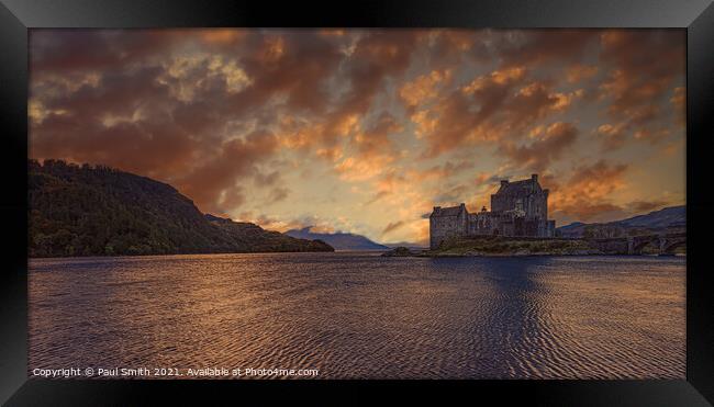Sunset at Eilean Donan Castle Framed Print by Paul Smith