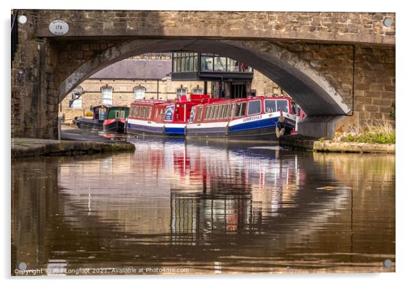 Leeds Liverpool Canal Skipton Acrylic by Phil Longfoot