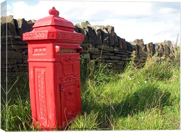 Smallest Postbox in Saddleworth Canvas Print by JEAN FITZHUGH