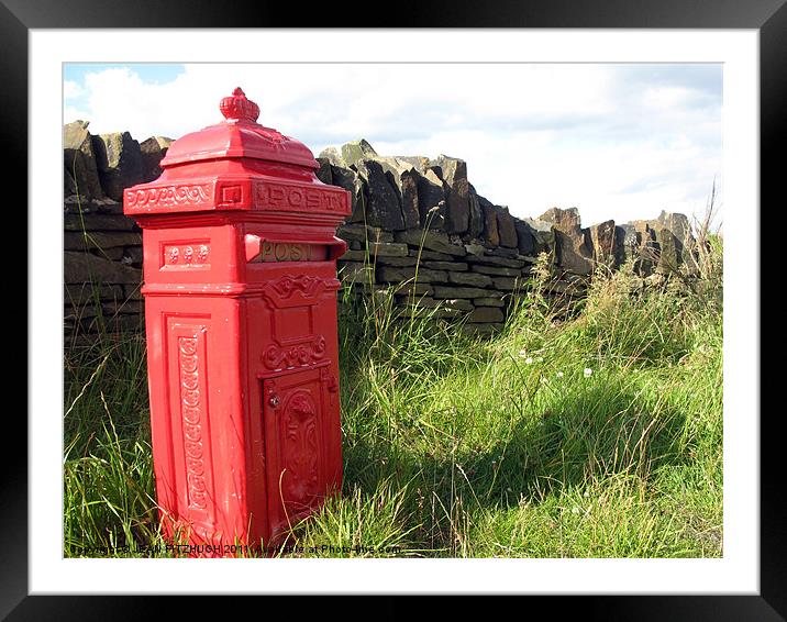 Smallest Postbox in Saddleworth Framed Mounted Print by JEAN FITZHUGH