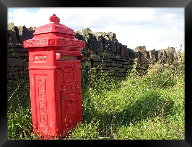 Smallest Postbox in Saddleworth Framed Print by JEAN FITZHUGH