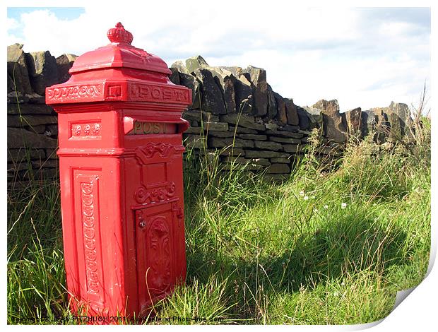 Smallest Postbox in Saddleworth Print by JEAN FITZHUGH