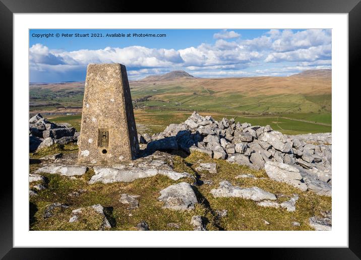 PEn-ghent above Stainforth in the Yorkshire Dales Framed Mounted Print by Peter Stuart