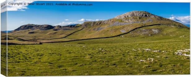 Smearsett Scar above Stainforth in the Yorkshire Dales Canvas Print by Peter Stuart