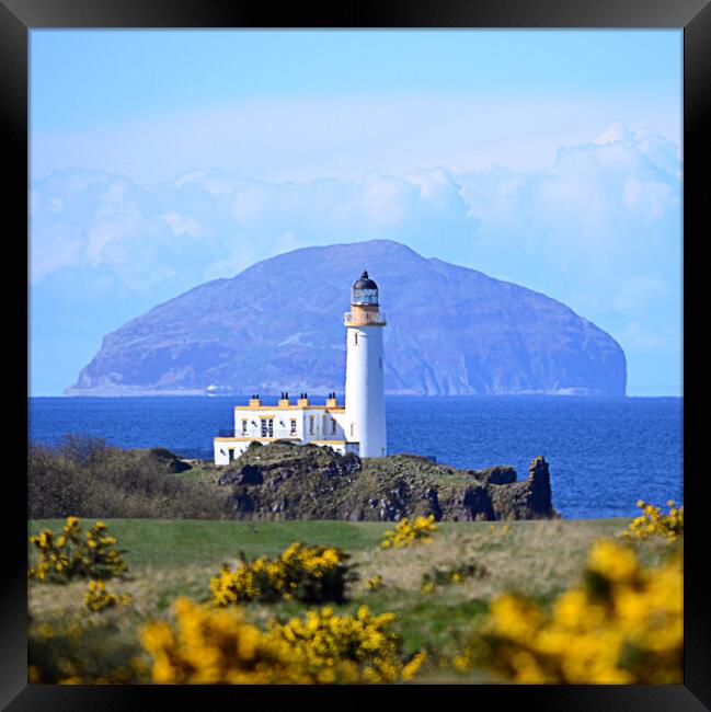 Turnberry lighthouse and Ailsa Craig, Scotland Framed Print by Allan Durward Photography