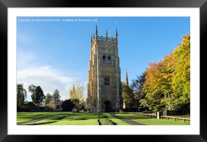 Abbey Bell Tower in Evesham Worcestershire Framed Mounted Print by Pearl Bucknall