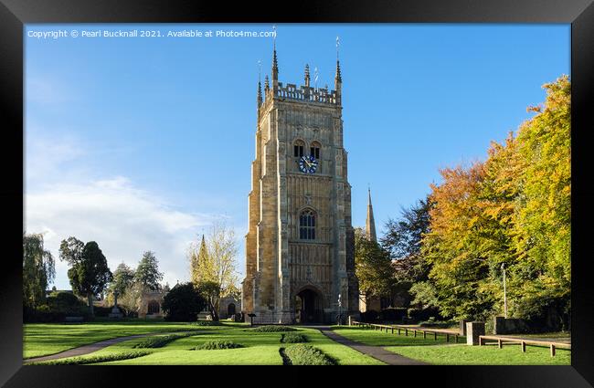 Abbey Bell Tower in Evesham Worcestershire Framed Print by Pearl Bucknall