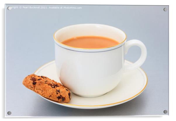 Cup of Tea and a Biscuit Acrylic by Pearl Bucknall