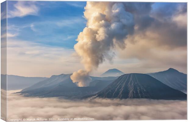 Bromo National Park Canvas Print by Manjik Pictures