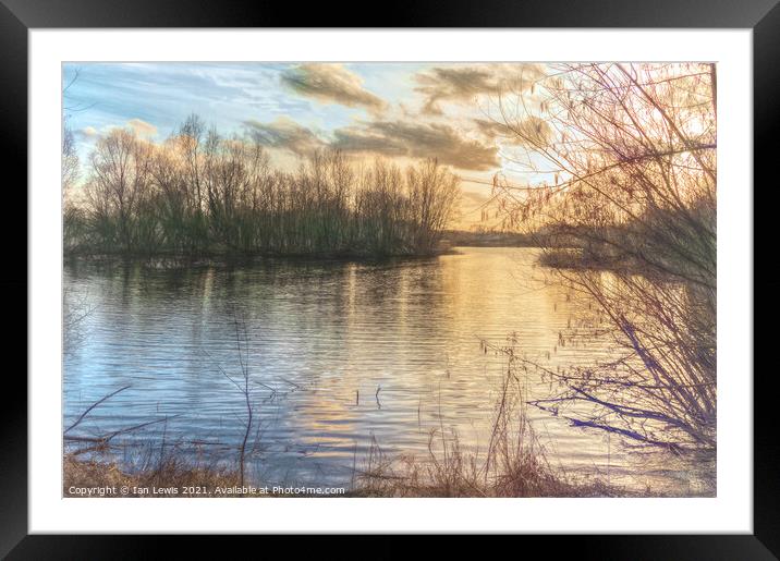 A March Sunset Framed Mounted Print by Ian Lewis