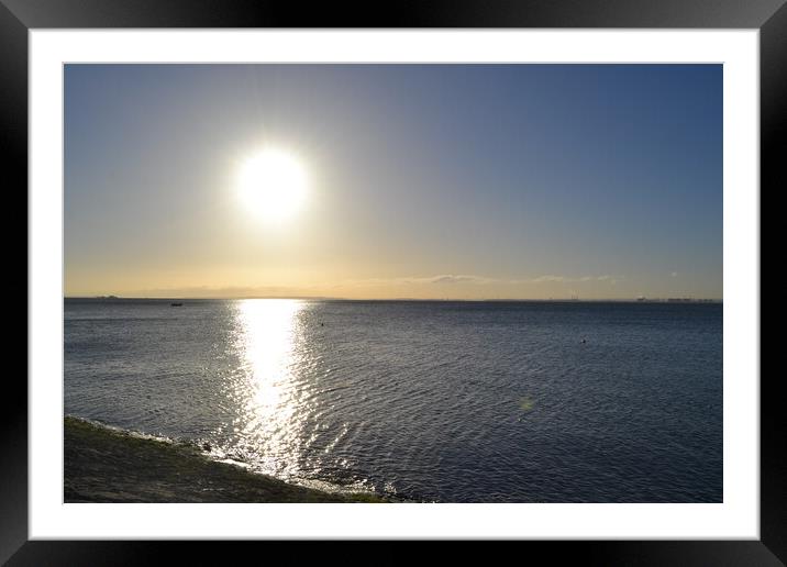 Shimmering Sea Framed Mounted Print by John Bridge