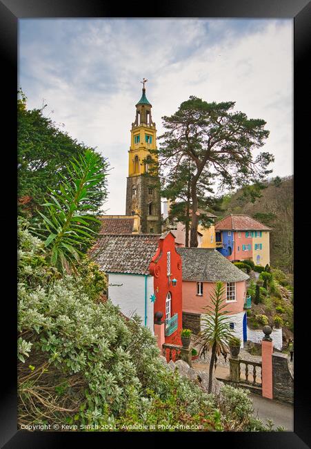 Portmeirion Clock Tower  Framed Print by Kevin Smith