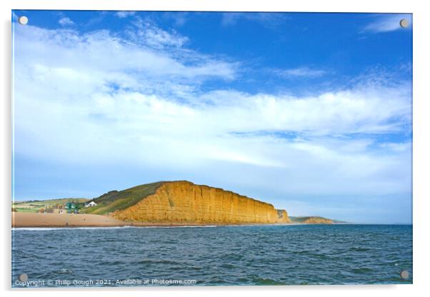 East Cliff Dorset Acrylic by Philip Gough
