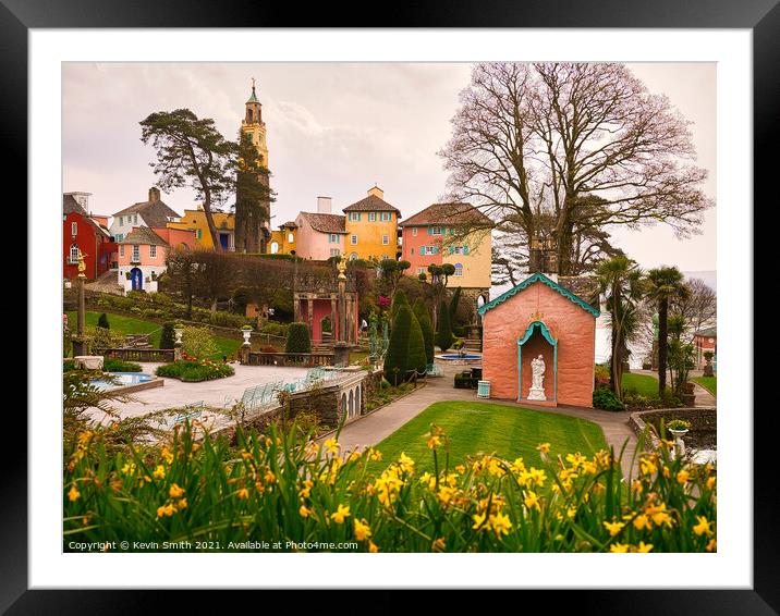 portmeirion gardens architecture  Framed Mounted Print by Kevin Smith
