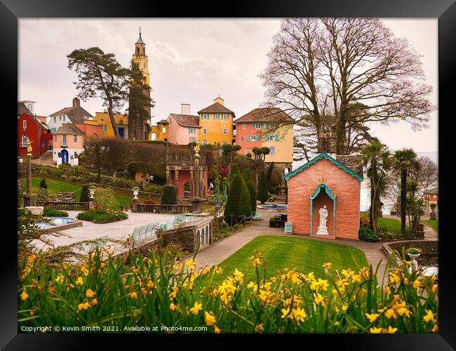 portmeirion gardens architecture  Framed Print by Kevin Smith