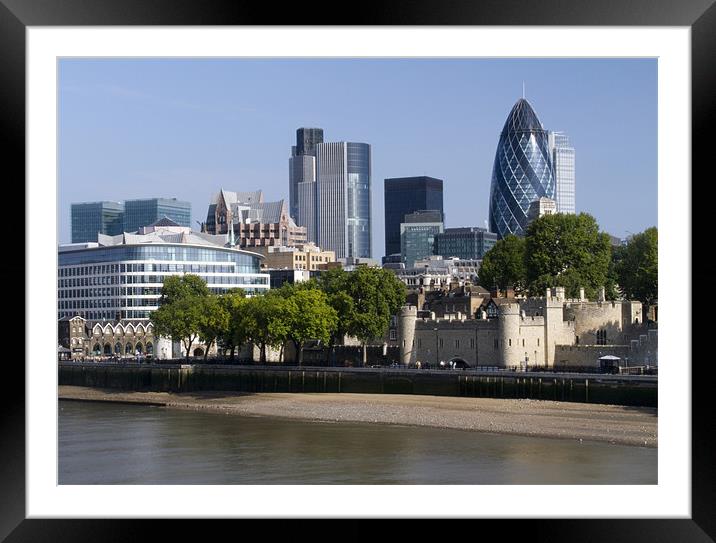 City of London Framed Mounted Print by David French