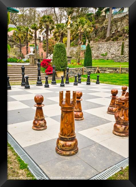 Time for chess at Portmeirion Framed Print by Kevin Smith