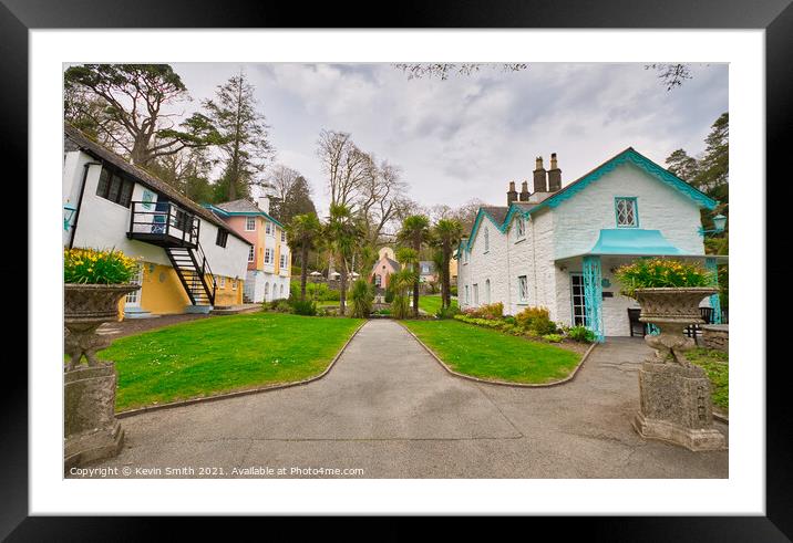 Portmeirion Village view Framed Mounted Print by Kevin Smith