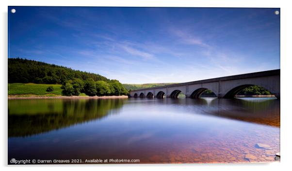 Ladybower Reservoir Acrylic by Darren Greaves