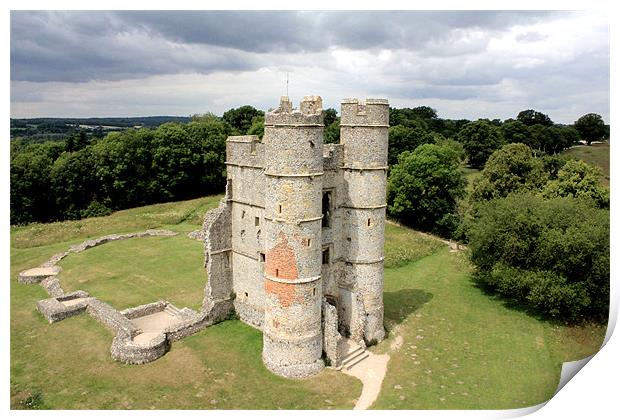 Donnington Castle (Light colour) Print by jamie stevens Helicammedia