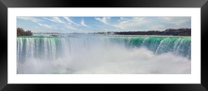 Canada, Scenic Niagara Waterfall, Horseshoe Falls, Canadian side Framed Mounted Print by Elijah Lovkoff