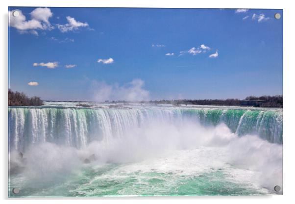Canada, Majestic Niagara Waterfall Acrylic by Elijah Lovkoff