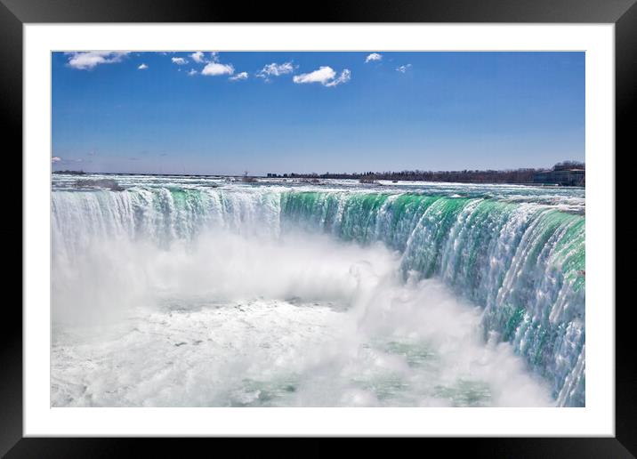 Canada, Scenic Niagara Waterfall, Horseshoe Falls, Canadian side Framed Mounted Print by Elijah Lovkoff