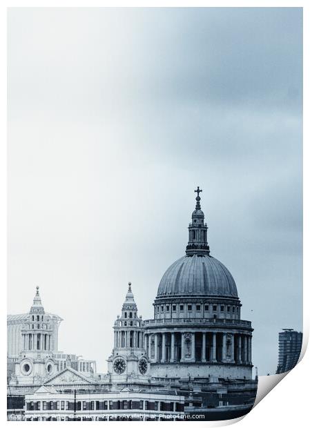 St Paul Cathedral London Print by Peter Greenway