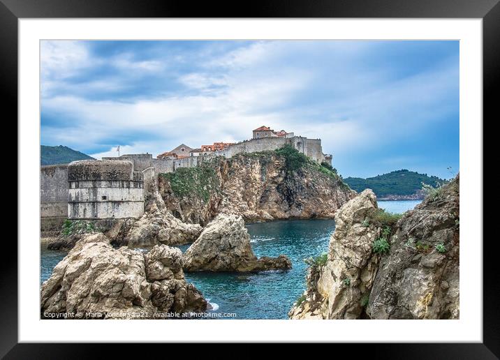 Dubrovnik walls Framed Mounted Print by Maria Vonotna