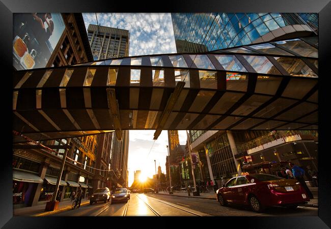  Toronto financial district skyline Framed Print by Elijah Lovkoff