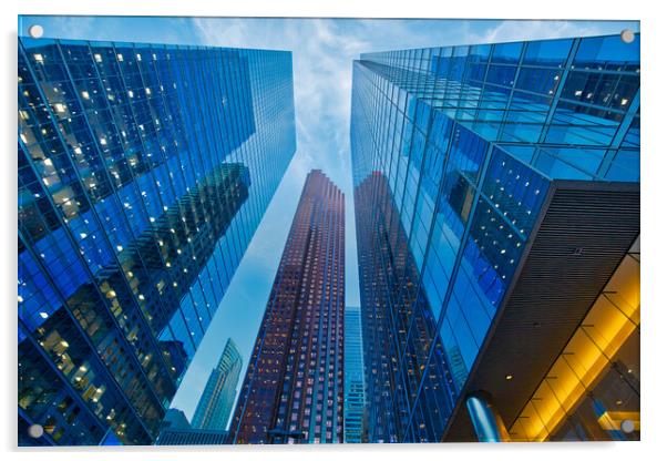 Toronto skyline in financial district Acrylic by Elijah Lovkoff