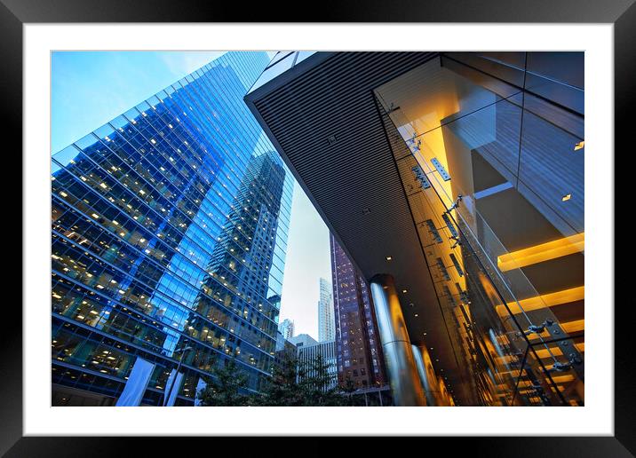 Scenic Toronto financial district skyline in the city downtown  Framed Mounted Print by Elijah Lovkoff