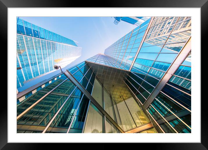 Scenic Toronto financial district skyline in city downtown near  Framed Mounted Print by Elijah Lovkoff