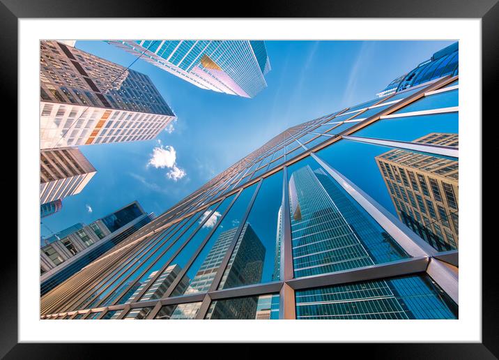 Scenic Toronto financial district skyline in city downtown  Framed Mounted Print by Elijah Lovkoff